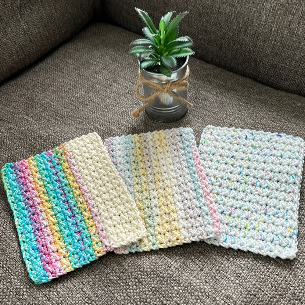 Hand made 100% Cotton Cloths Granny Cottage Core Spa set of three